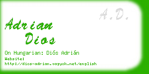 adrian dios business card