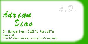 adrian dios business card